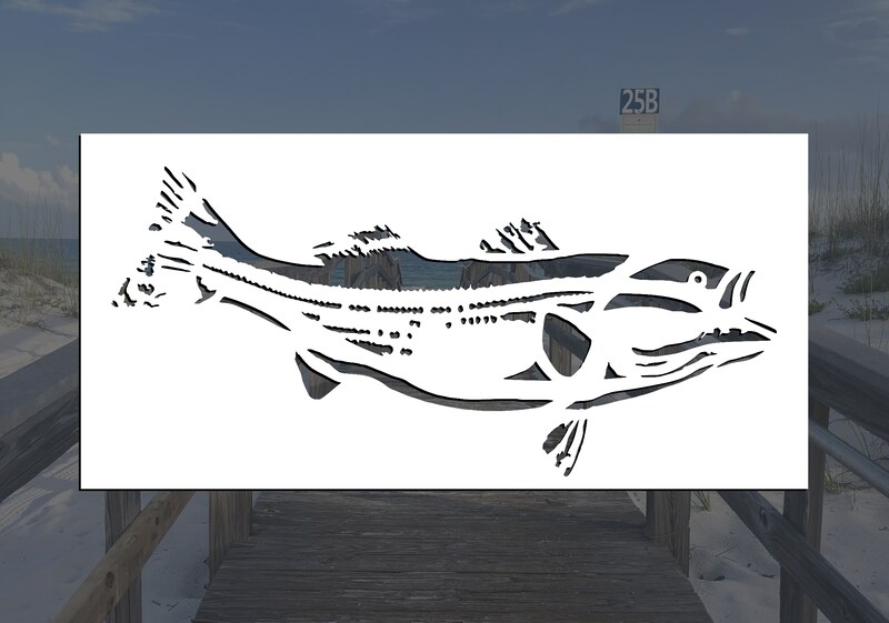Striped Bass Reusable Stencil (Many Sizes)